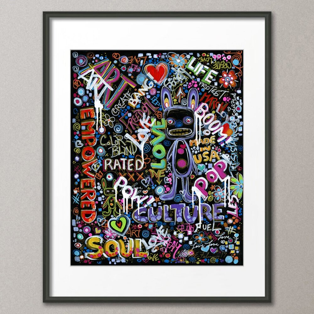 Graffiti Art Print, Abstract Pop Art, Wall Decor, Paintings, Frame Yourself